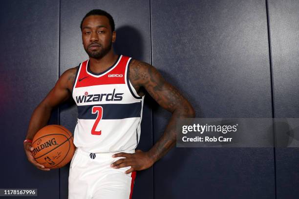 John Wall of the Washington Wizards poses during media day at Medstar Wizards Performance Center on September 30, 2019 in Washington, DC. NOTE TO...