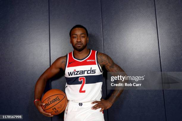 John Wall of the Washington Wizards poses during media day at Medstar Wizards Performance Center on September 30, 2019 in Washington, DC. NOTE TO...