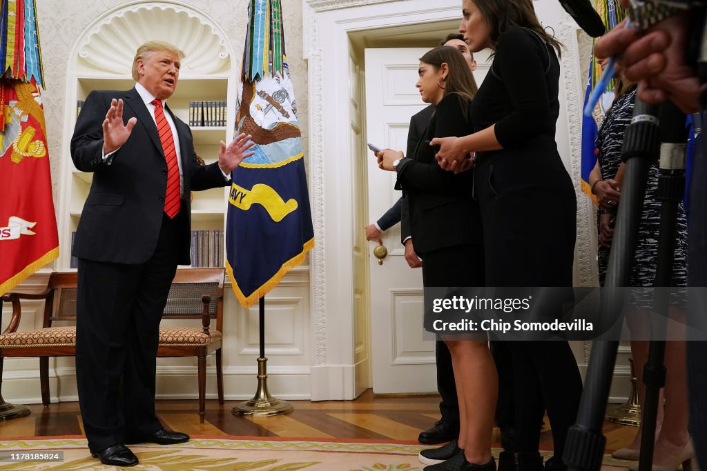 President Trump Participates In Ceremonial Swearing In Of Labor Secretary Eugene Scalia At Oval Office