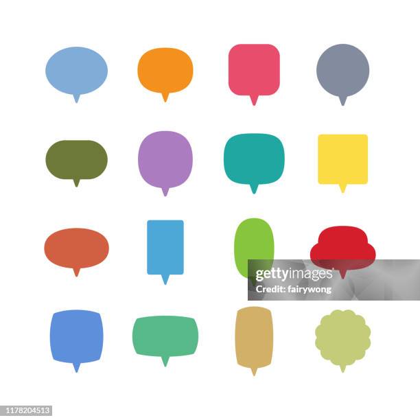 speech bubble icons - rough hands stock illustrations