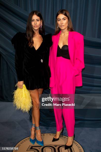 Gilda Ambrosio and Giorgia Tordini attend the #BoF500 gala during Paris Fashion Week Spring/Summer 2020 at Hotel de Ville on September 30, 2019 in...