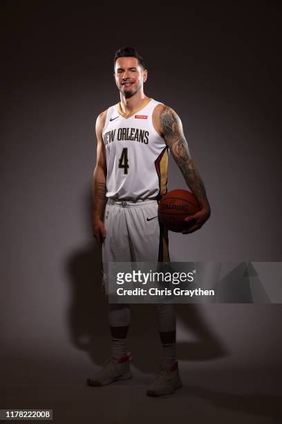 Redick of the New Orleans Pelicans poses for a photo during Media Day at the Ochsner Sports Performance Center on September 30, 2019 in Metairie,...