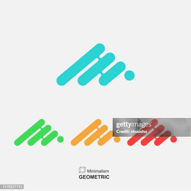color set of abstract curve simple design element icon - water design element stock illustrations