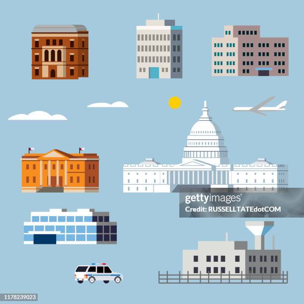 gov buildings - counter terrorism stock illustrations