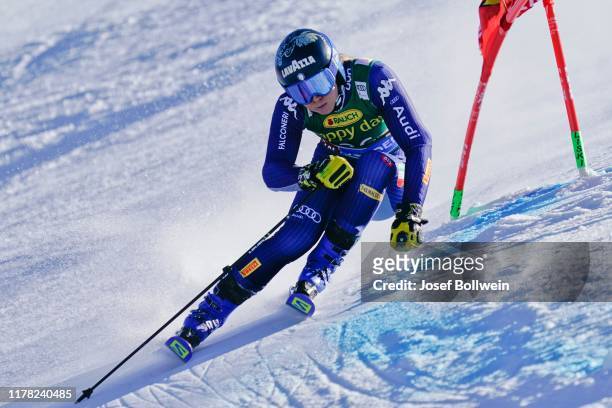 Francesca Marsaglia of Italy in the second run of the Alpine Ski World Cup - Women's Giant Slalom on October 26, 2019 in Soelden, Austria.