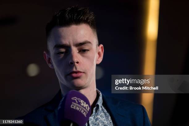 Jockey Robby Dillion is pictured during the the barrier draw for the Heineken 3 Metropolitan at Royal Randwick Racecourse on October 01, 2019 in...