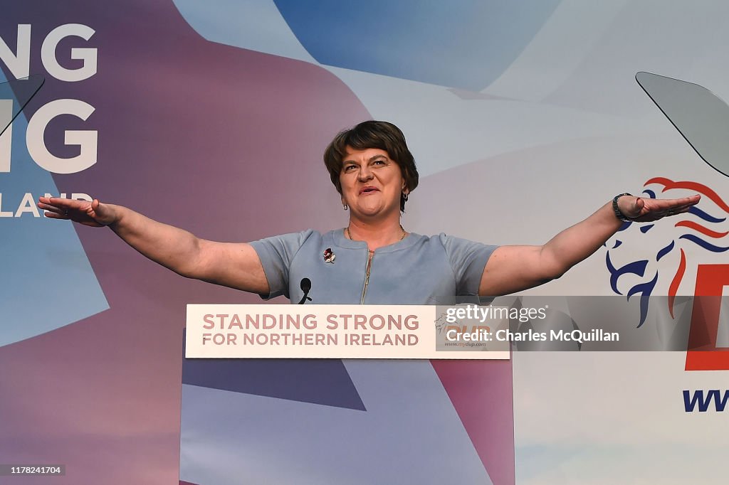 Arlene Foster Delivers Her Leader's Speech To DUP Conference