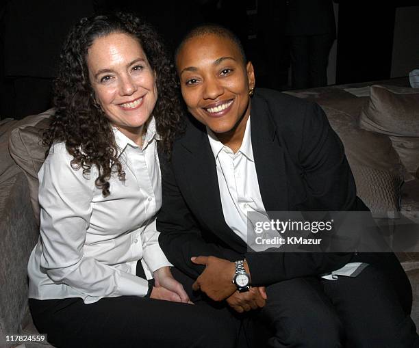 Robyn Crawford and guest during Beyonce Knowles at the North American Debut of the Mercedes-Benz SLR McLaren at the Esquire Apartment 2003 - Inside...
