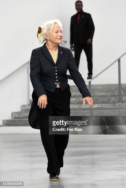 Agnes B walks the runway during the Agnes B. Womenswear Spring/Summer 2020 show as part of Paris Fashion Week on September 30, 2019 in Paris, France.