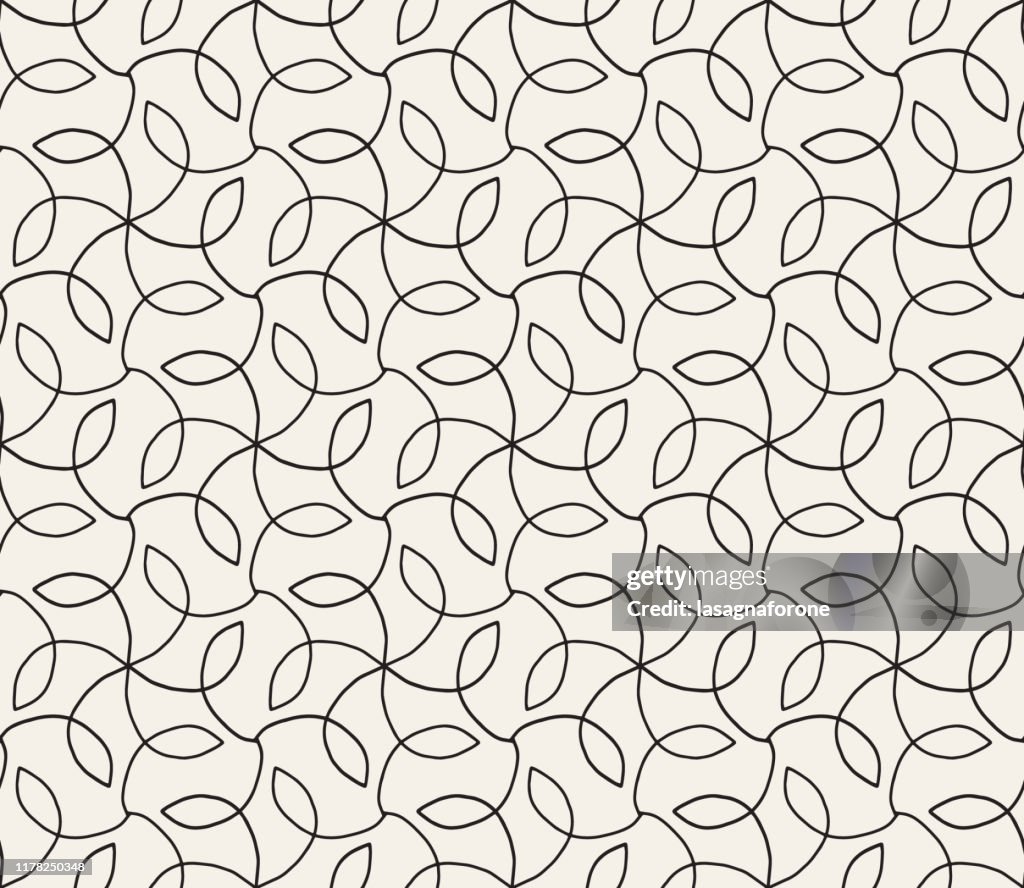 Hand Drawn Seamless Floral Vector Pattern