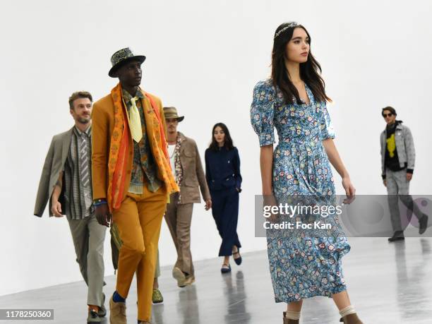 Models walk the runway during the Agnes B. Womenswear Spring/Summer 2020 show as part of Paris Fashion Week on September 30, 2019 in Paris, France.