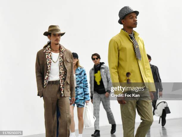 Models walk the runway during the Agnes B. Womenswear Spring/Summer 2020 show as part of Paris Fashion Week on September 30, 2019 in Paris, France.