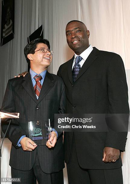 Fabricio Segovia and Antwone Fisher during Children's Defense Fund 14th Annual Beat the Odds Fundraiser - Inside at Beverly Hills Hotel in Beverly...