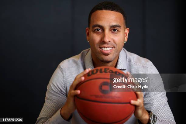New Bullets owner and former NBA player Kevin Martin poses during a Brisbane Bullets NBL media opportunity at QSAC on October 01, 2019 in Brisbane,...