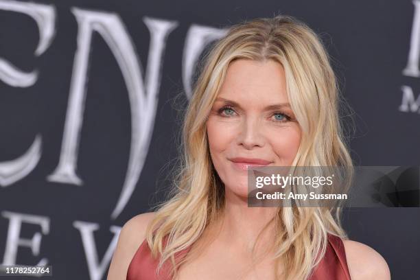 Michelle Pfeiffer attends the world premiere of Disney's “Maleficent: Mistress Of Evil" at El Capitan Theatre on September 30, 2019 in Los Angeles,...