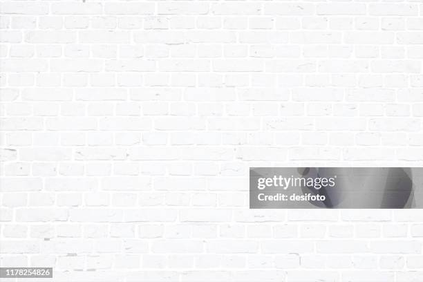 stockillustraties, clipart, cartoons en iconen met moderne witte kleur baksteen patroon muur textuur grunge achtergrond vector illustratie - white brick