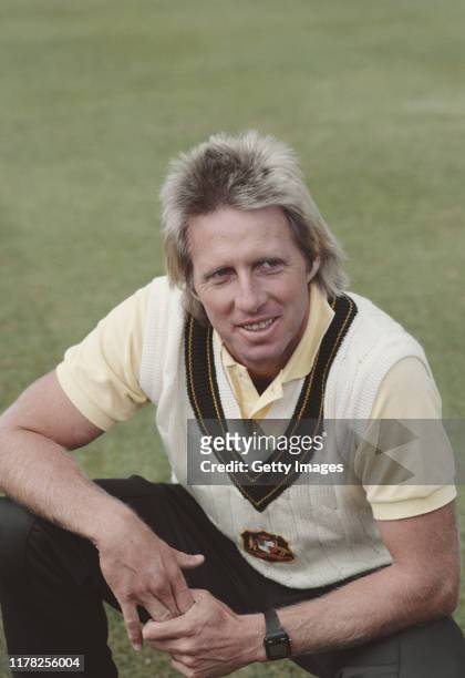 Australia fast bowler Jeff Thomson sporting a mullet hairstyle pictured on the 1985 Ashes tour to England on in London, United Kingdom.