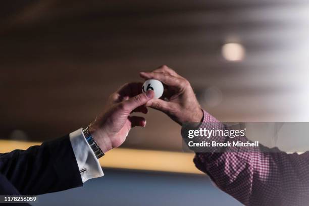 Ball are drawn during the TAB Epson Barrier Draw at Royal Randwick Racecourse on October 01, 2019 in Sydney, Australia.