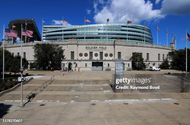 Soldier Field, home of the Chicago Bears football team in Chicago, Illinois on September 23, 2019.