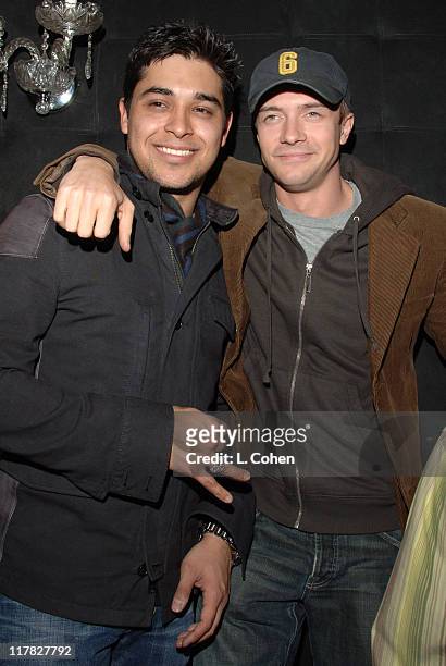 Wilmer Valderrama and Topher Grace during Wilmer Valderrama and MTV Present the Premiere Party for "Yo Momma" - Inside at Privilege in West...