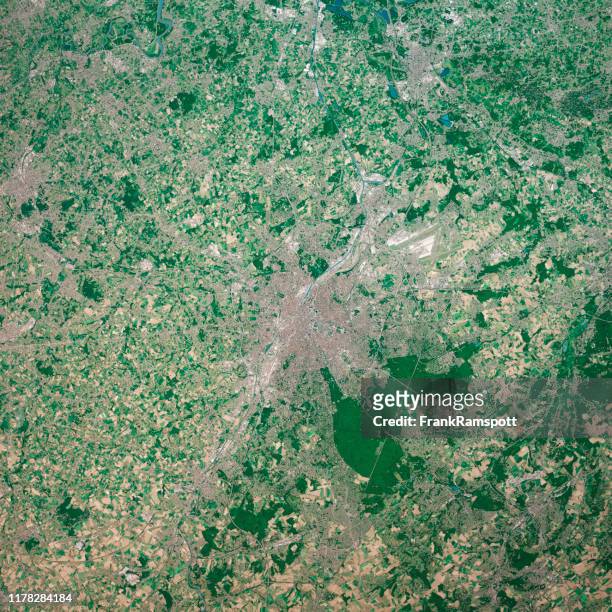 brussels city 3d renderen luchtfoto bovenaanzicht vanaf zuid aug 2019 - belgium aerial stockfoto's en -beelden