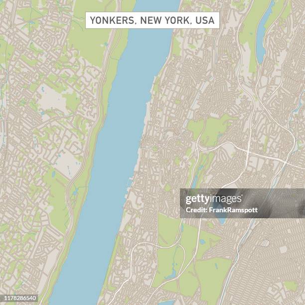yonkers new york us city street map - yonkers stock illustrations