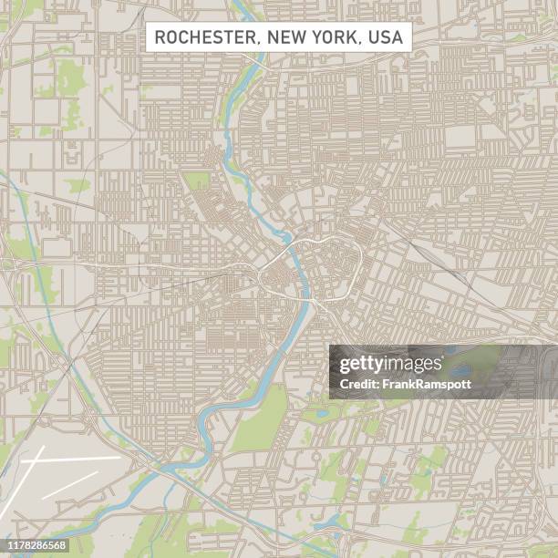 rochester new york us city street map - rochester new york stock illustrations