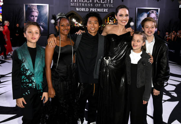 Knox Leon Jolie-Pitt, Zahara Marley Jolie-Pitt, Pax Thien Jolie-Pitt, Angelina Pitt, Vivienne Marcheline Jolie-Pitt and Shiloh Nouvel Jolie-Pitt...