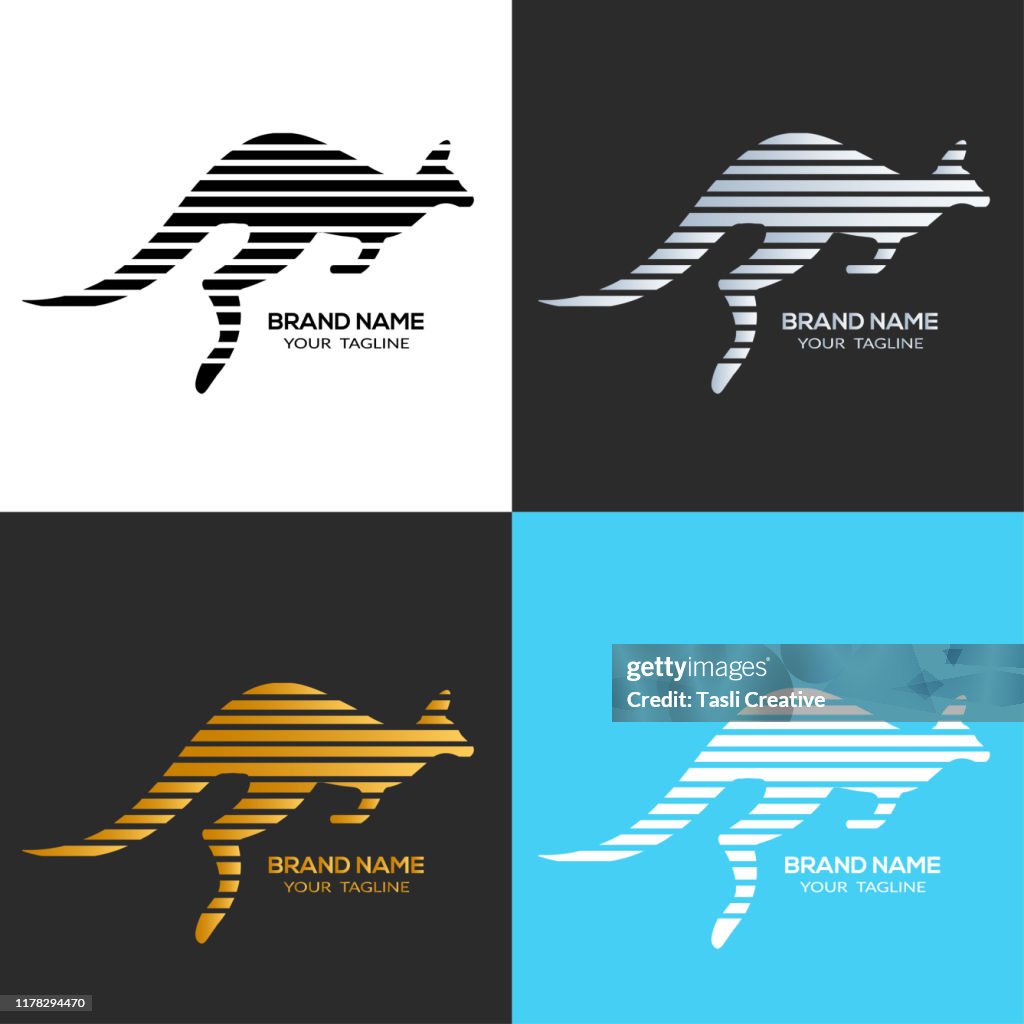 Kangaroo Layout Kangaroo Design Vector Template High-Res Vector Graphic - Getty Images