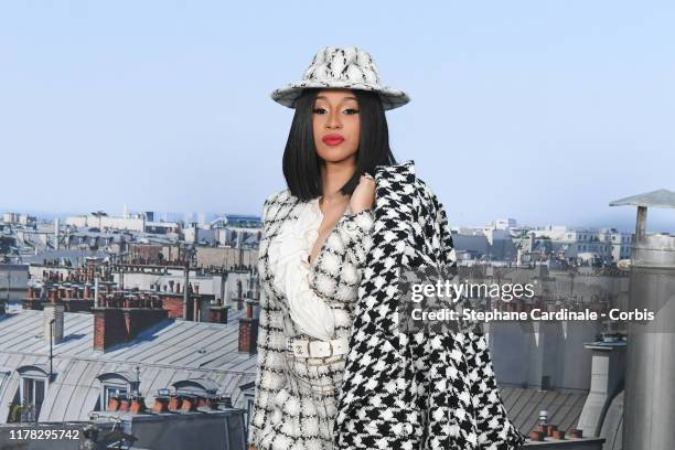 Cardi B attends the Chanel Womenswear Spring/Summer 2020 show as part of Paris Fashion Week on October 01, 2019 in Paris, France.
