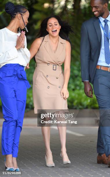 Meghan, Duchess of Sussex visits the University of Johannesburg on October 01, 2019 in Johannesburg, South Africa. This is part of the Duke and...