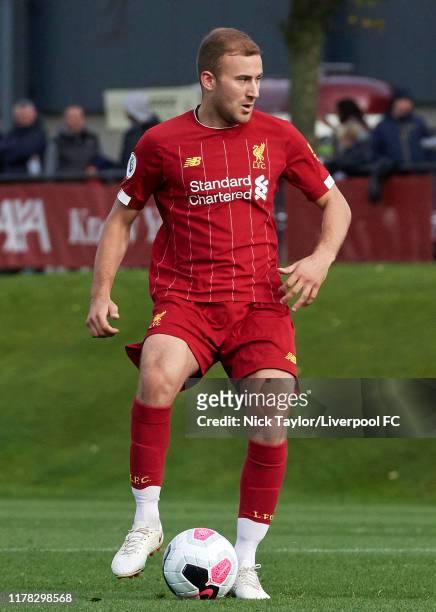 Herbie Kane of Liverpool in action at The Kirkby Academy on October 26, 2019 in Kirkby, England.