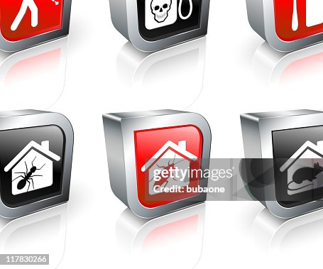 Exterminator 3D royalty free vector icon set Exterminator 3D royalty free vector icon set
