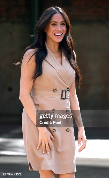 Meghan, Duchess of Sussex, Patron of the Association of Commonwealth Universities visits the University of Johannesburg on October 1, 2019 in...