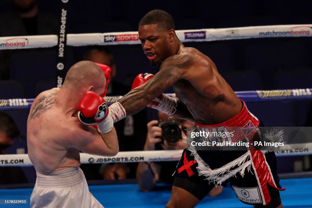 O2 Boxing 403 Stand Austin Williams during his bout with Miroslav Juna at the O2 Arena ...