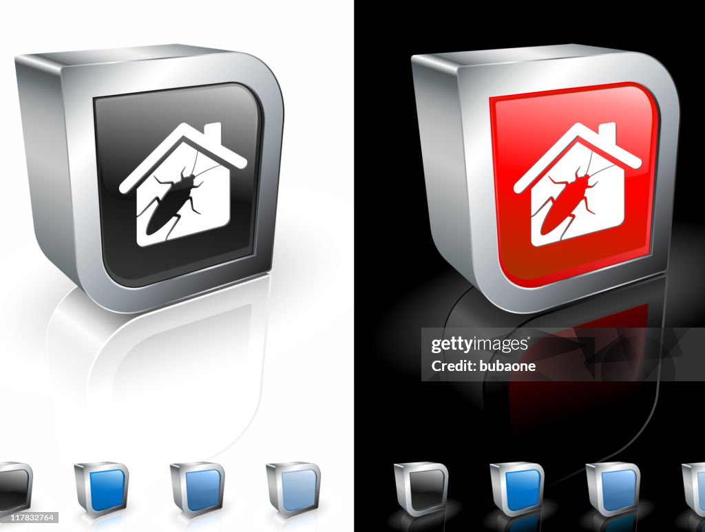 Cockroach infestation 3D royalty free vector art