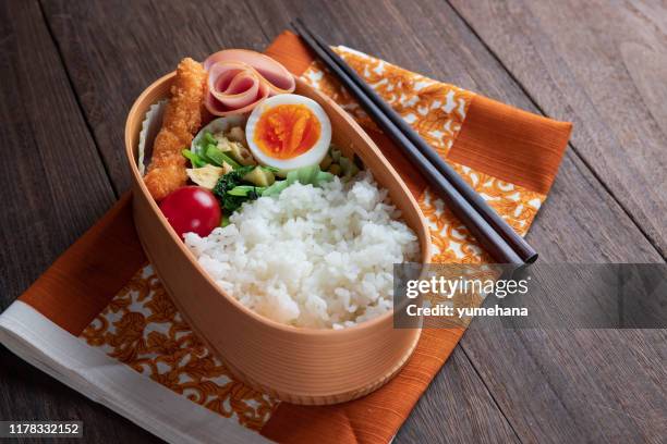 japanese wooden lunchbox, magewappa - bento box stock pictures, royalty-free photos & images