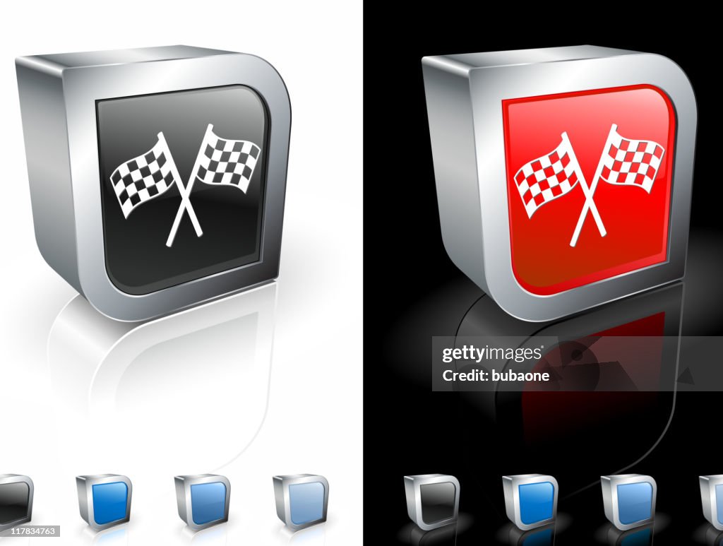 Checker Flags 3d Royalty Free Vector Art High-Res Vector Graphic ...