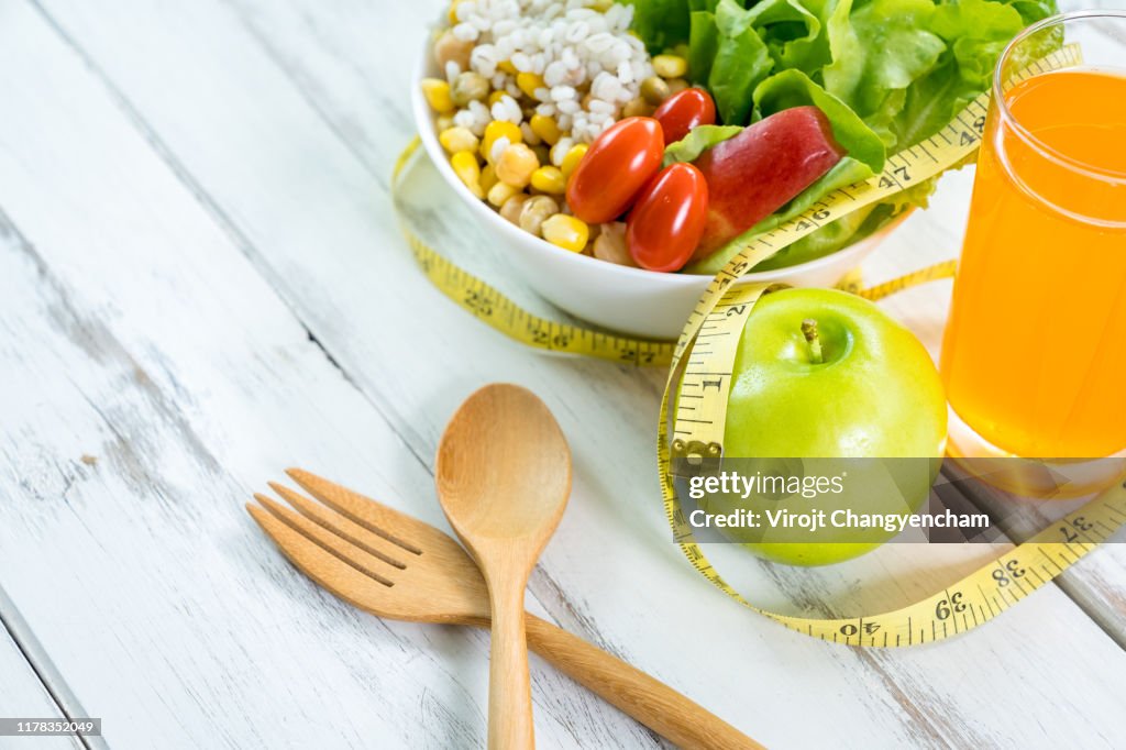 Healthy vegan lunch bowl, Tomato and grains salad.