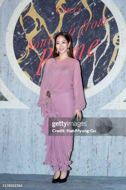 South Korean actress Park Min-Young attends the Photocall for 'Gucci' Cruise 2020 Campaign Party on October 01, 2019 in Seoul, South Korea.