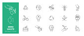 Set of Zero waste line icons - Modern icons