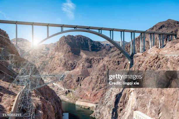 hoover dam scenery in the american west - boulder city stock pictures, royalty-free photos & images