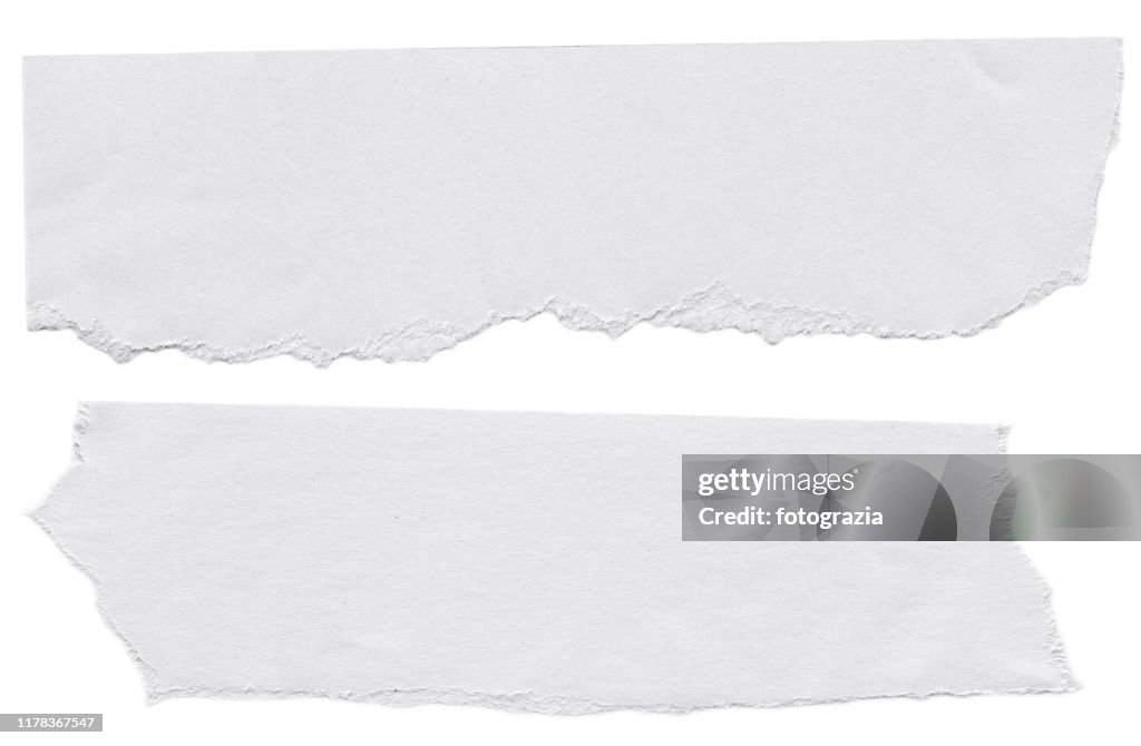 Piece of White Papers on White Background