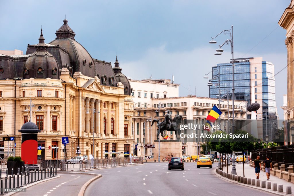 Victory Avenue (Calea Victoriei) in Bucharest, Romania