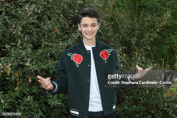 Actor Noah Schnapp attends the Lacoste Womenswear Spring/Summer 2020 show as part of Paris Fashion Week on October 01, 2019 in Paris, France.