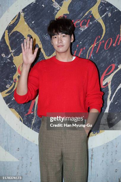 South Korean actor Kim Young-Kwang attends the Photocall for 'Gucci' Cruise 2020 Campaign Party on October 01, 2019 in Seoul, South Korea.