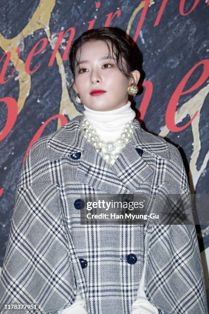 Seulgi of girl group Red Velvet attends the Photocall for 'Gucci' Cruise 2020 Campaign Party on October 01, 2019 in Seoul, South Korea.