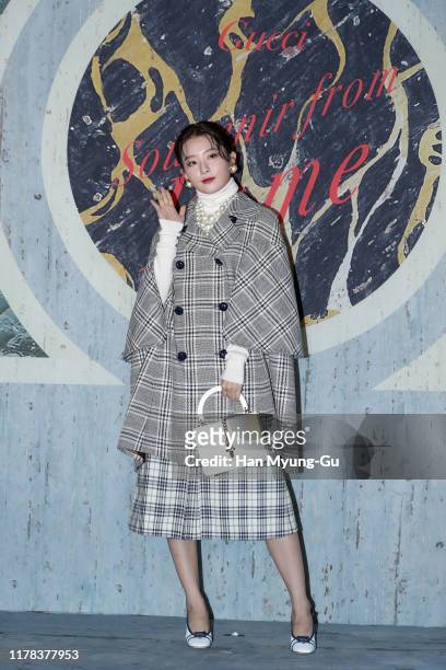 Seulgi of girl group Red Velvet attends the Photocall for 'Gucci' Cruise 2020 Campaign Party on October 01, 2019 in Seoul, South Korea.
