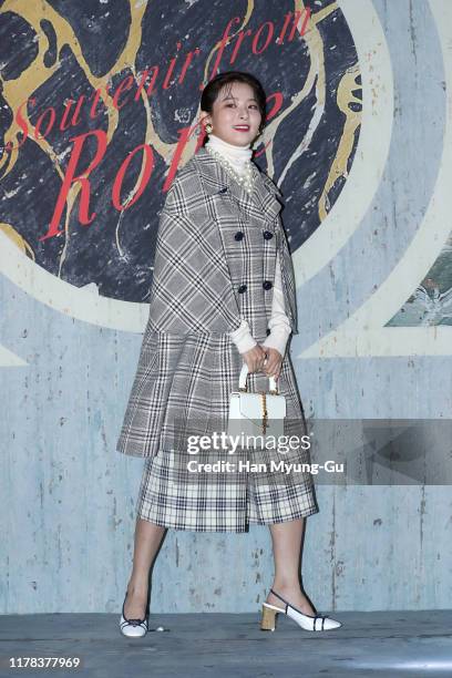 Seulgi of girl group Red Velvet attends the Photocall for 'Gucci' Cruise 2020 Campaign Party on October 01, 2019 in Seoul, South Korea.