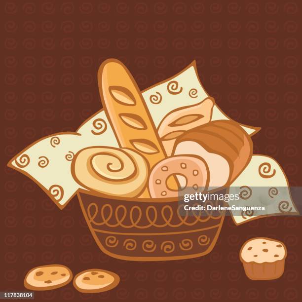 bread - baguette stock illustrations